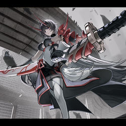 This is a pixiv picture whose title is 雷电芽衣.