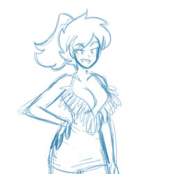 This is a pixiv picture whose title is Big Bimbo Makeover.