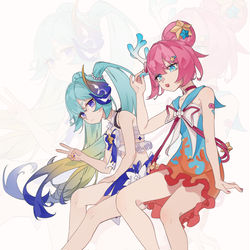 This is a pixiv picture whose title is 双子.