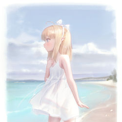 This is a pixiv picture whose title is tasia💙🧝‍♀️.