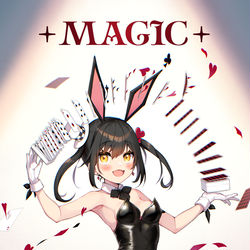 This is a pixiv picture whose title is 🐰❤♣♦♠.