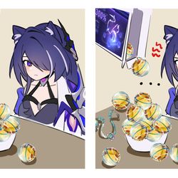 This is a pixiv picture whose title is 💢.