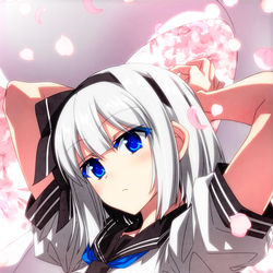 This is a pixiv picture whose title is 桜舞うときの妖夢ちゃん.