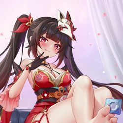 This is a pixiv picture whose title is 花火.