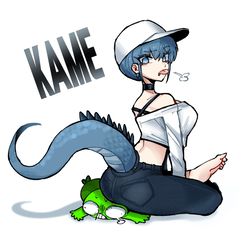This is a pixiv picture whose title is KAME-CHAN.