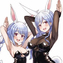 This is a pixiv picture whose title is ぺこーら＆ぺこらママ.