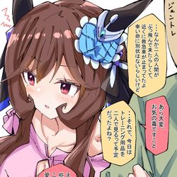 This is a pixiv picture whose title is 待ち合わせ中のジェンティルドンナ３終わり.