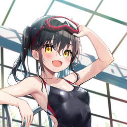 This is a pixiv picture whose title is 競泳水着.