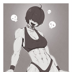 This is a pixiv picture whose title is Buff girl posing.