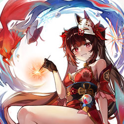 This is a pixiv picture whose title is hanabi sparkle.