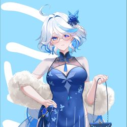 This is a pixiv picture whose title is 旗袍芙芙！.