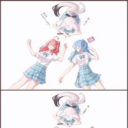 This is a pixiv picture whose title is 上(かみ)のいたずら.