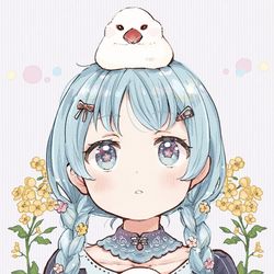 This is a pixiv picture whose title is もちもち文鳥さん.