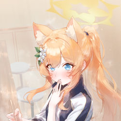 This is a pixiv picture whose title is 「あれ、マリー？こんな時間に奇遇だね！」.