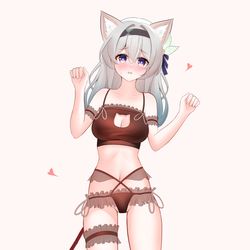 This is a pixiv picture whose title is neko <3.