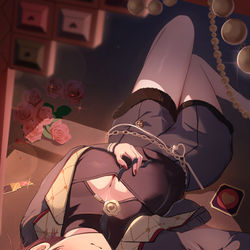 This is a pixiv picture whose title is 石を呑み込んだ穴.