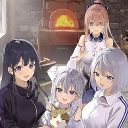 This is a pixiv picture whose title is 猫魔導師5巻！！.