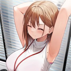 This is a pixiv picture whose title is んん～…疲れたぁ…！.