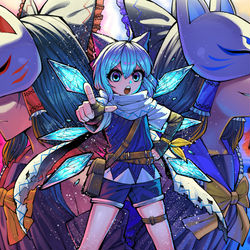 This is a pixiv picture whose title is 《东方冰之勇者记》.