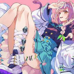 This is a pixiv picture whose title is 縛眼の麗蛇姫 シアナ.