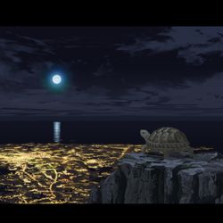 This is a pixiv picture whose title is 夜景をながめて.