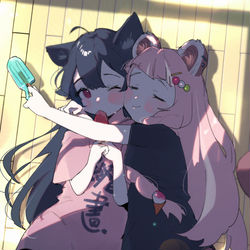This is a pixiv picture whose title is 【EJAMI】日常向繪畫271-E子貼貼.