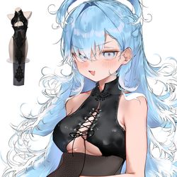 This is a pixiv picture whose title is 💙.