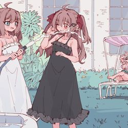 This is a pixiv picture whose title is 依頼絵+よその子.