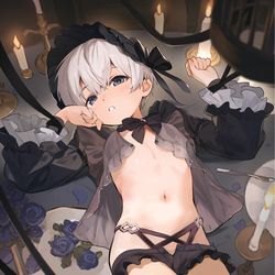 This is a pixiv picture whose title is シ∃タにもゴス口リを着せたい.