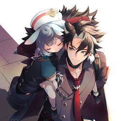 This is a pixiv picture whose title is 「お疲れ、看護師長」.