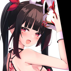 This is a pixiv picture whose title is バニー花火.
