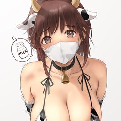 This is a pixiv picture whose title is 梨穂子の🐄🍼.