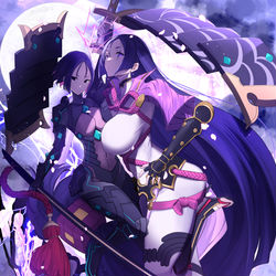 This is a pixiv picture whose title is 丑御前／源頼光.