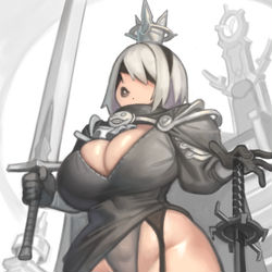 This is a pixiv picture whose title is 2B queen🖤.