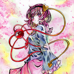 This is a pixiv picture whose title is 古明地さとり.