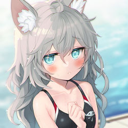 This is a pixiv picture whose title is どっちの水着ショー🩱.