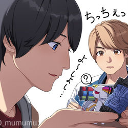 This is a pixiv picture whose title is 手乗り.