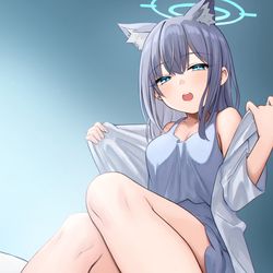 This is a pixiv picture whose title is 寝起きシロコ.