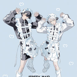 This is a pixiv picture whose title is JERSEY MAID.