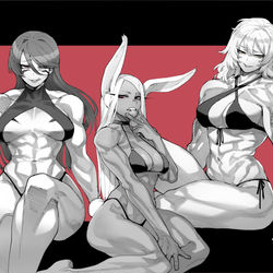 This is a pixiv picture whose title is 筋肉姉.