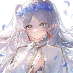This is a pixiv picture whose title is 花かんむり.