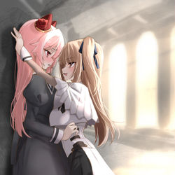 This is a pixiv picture whose title is 入れ替わり多田紫恵楽＆亜羅椰.