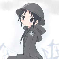 This is a pixiv picture whose title is 少女終末旅行.
