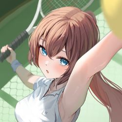 This is a pixiv picture whose title is テニス部ちゃん.