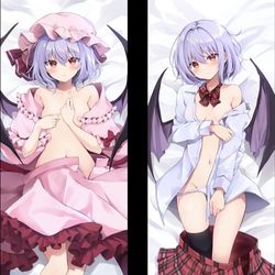 This is a pixiv picture whose title is レミリア抱き枕カバー.
