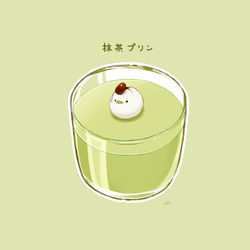 This is a pixiv picture whose title is 抹茶プリン.