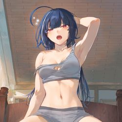 This is a pixiv picture whose title is 寝起きのナギさん.