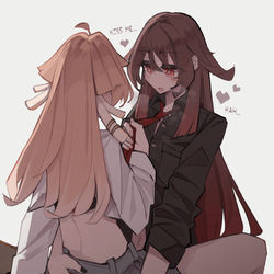 This is a pixiv picture whose title is The tie pull....