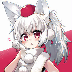 This is a pixiv picture whose title is 暑さに負けないポニテ椛ちゃん🍁.