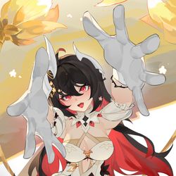 This is a pixiv picture whose title is 奶希—揽昼云上.